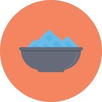 ice bowl  circle flat icon vector