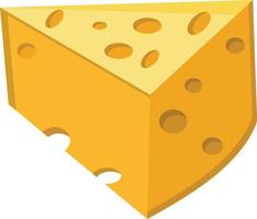 icono plano de queso vector