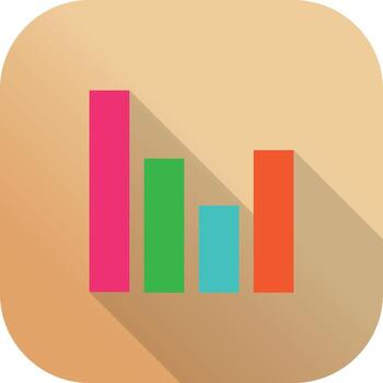 graph flat icon vector