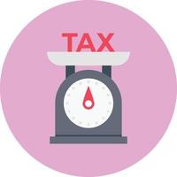 measure tax circle flat icon vector