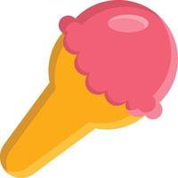 cone ice cream flat icon vector