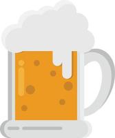 beer glass flat icon vector