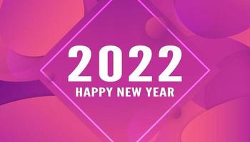 Happy new year 2022 template. Abstract background design with fluid style. vector