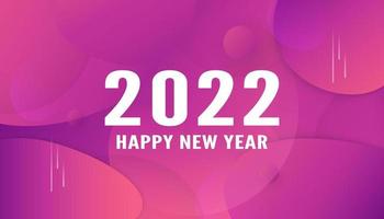 Happy new year 2022 template. Abstract background design with fluid style. vector