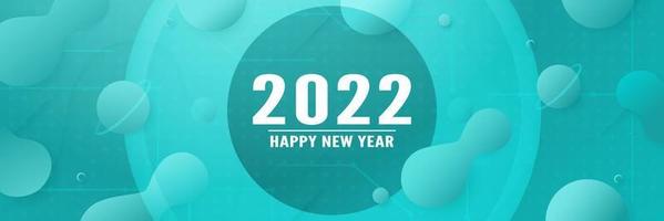 Happy new year 2022. Vector illustration template in liquid and fluid style.