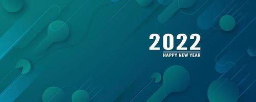 Feliz año nuevo 2022, fondo abstracto moderno en estilo líquido y fluido. plantilla de ilustración 3d de arte de papel para banner web, presentación de negocios, página de inicio, página de destino. vector