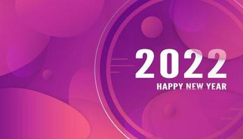 Happy new year 2022 template. Abstract background design with fluid style. vector