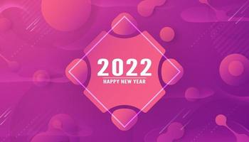 Happy new year 2022, Modern abstract background in liquid and fluid style. Purple paper cut. vector