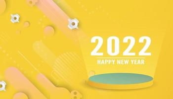 fondo abstracto para feliz año nuevo 2022. ilustración vectorial para plantilla, portada, promoción de descuento, publicidad. vector