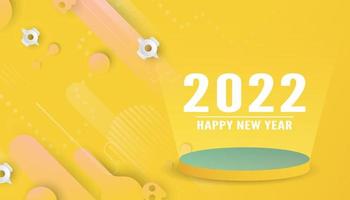 Abstract background for Happy New Year 2022. Vector illustration for template, cover, discount promotion, advertisement.