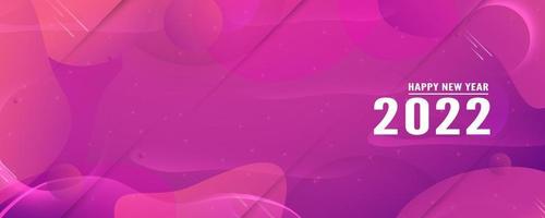 Happy new year 2022, Modern abstract background in liquid and fluid style. Purple paper cut. vector