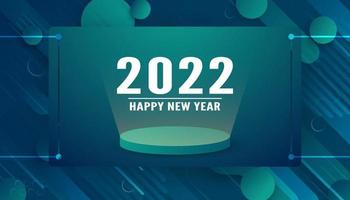 Happy new year 2022, Modern abstract background in liquid and fluid style. Paper art 3D illustration template for web banner, business presentation, homepage, landing page. vector