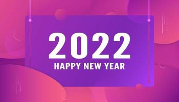 Happy new year 2022 template. Abstract background design with fluid style. vector