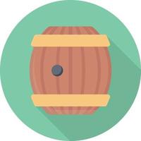 barrel circle flat icon vector