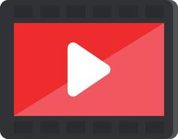 video play flat icon vector
