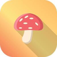 mushroom flat icon vector