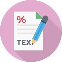 tax document circle flat icon vector