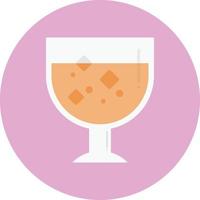 drink glass circle flat icon vector