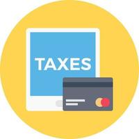 online tax paid with card vector