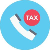 tax call circle flat icon vector