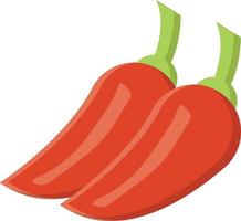 red chilli flat icon vector
