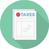 tax invoice circle flat icon vector