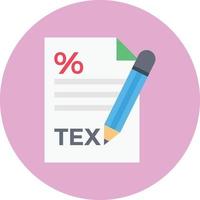 tax document circle flat icon vector