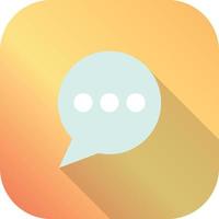 chat bubble  flat icon vector