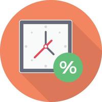 discount deadline circle flat icon vector