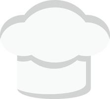 chef cap flat icon vector