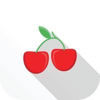 cherry flat icon vector