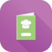 recipe book flat icon vector