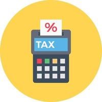 tax calculate circle flat icon vector