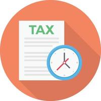 fecha límite de factura de impuestos vector