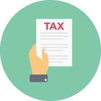 tax form circle flat icon vector