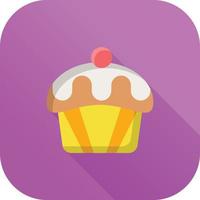 icono plano muffin vector