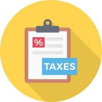 tax invoice circle flat icon vector