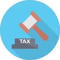 tax law circle flat icon vector