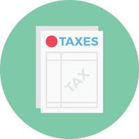 Tax Invoice circle flat icon vector