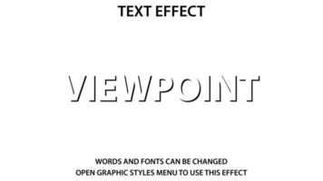 view point text effect. Vector illustration. Editable