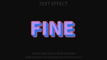 fine text effect. Vector illustration. Editable