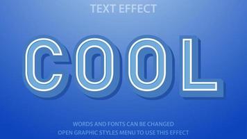 cool text effect. Vector illustration. Editable