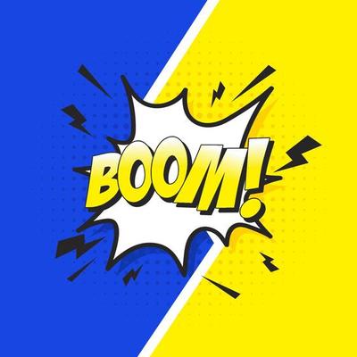 Comic Style Boom Speech Background