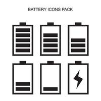 Set of Icons Battery Pack vector