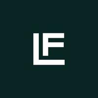 Logo with the initials LF modern and luxurious design vector