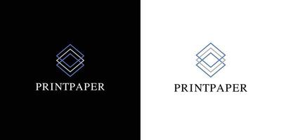 Modern and professional logo print paper vector