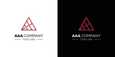 Modern and unique AAA letter initials logo design vector