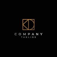 Logos with the initials KD modern and elegant are suitable for logos of architectural companies, etc. vector