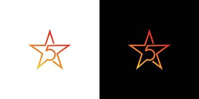 logotipo de 5 estrellas moderno, colorido y atractivo 2 vector