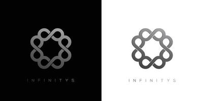 The infinity logo initials the letter S, modern and luxurious vector